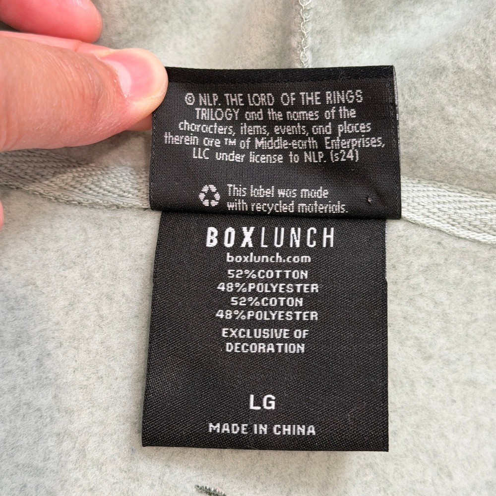 Lord of the Rings BoxLunch Sage Green Embroidered Tonal Icons Sweater Mens Large - Picture 7 of 10